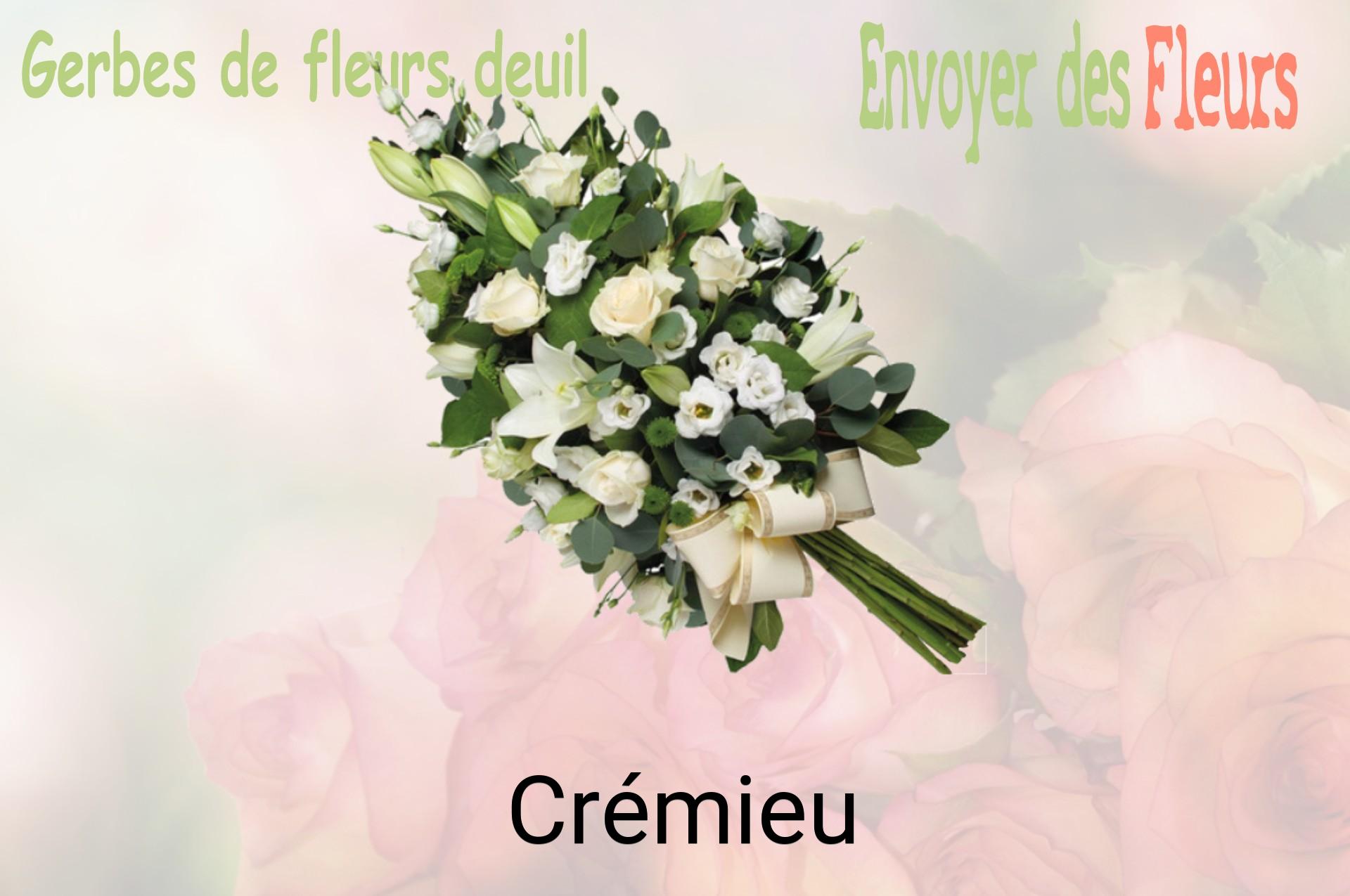 Gerbe de fleurs de deuil livrée à Crémieu
